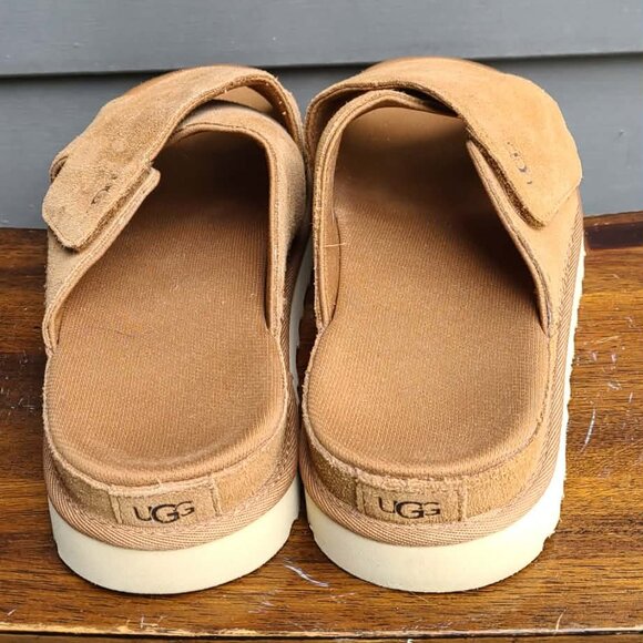 UGG Goldenstar Cross Slide size 8.5 Chestnut Suede NIB! NEW! - Picture 5 of 13